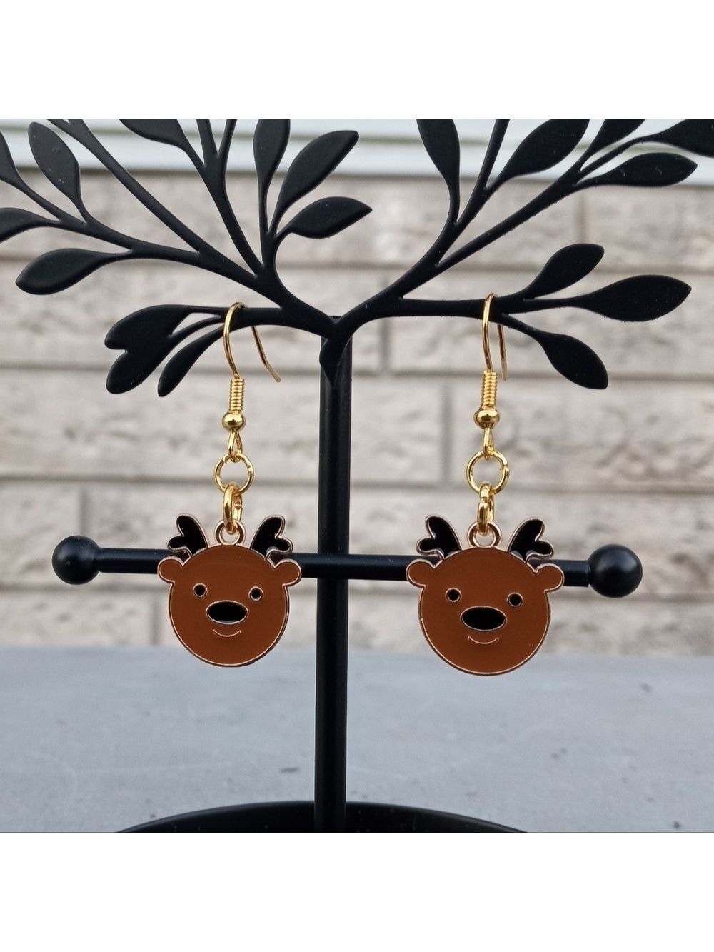 🆓 Free W/Purchase Handmade Christmas Holiday Reindeer Earrings